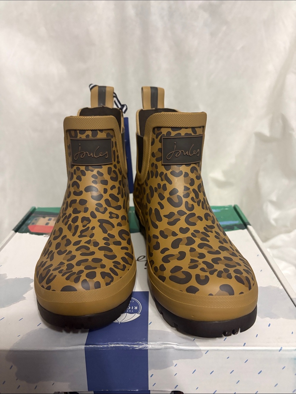 Joules Leopard Ankle Rain Boots size US 6